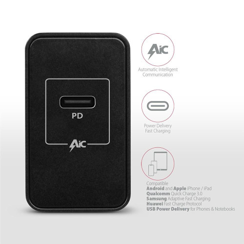 ACU-PD22 Ładowarka sieciowa PD 22W, 1x port USB-C, PD3.0/QC3.0/AFC/FCP/Apple-8931735
