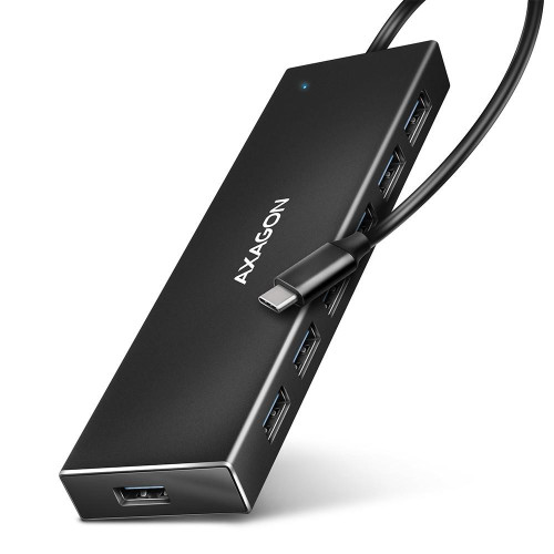 HUE-F7C Hub 7-portowy USB-C 3.2 Gen 1 ALU FLAT micro USB, 30cm USB-C kabel-8787997