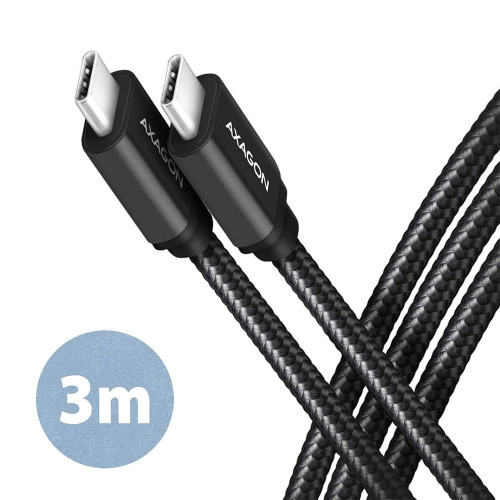 BUCM3-CM30AB Kabel USB-C - USB-C, 3.0m, PD 60W, 3A, ALU, oplot, czarny-8788005