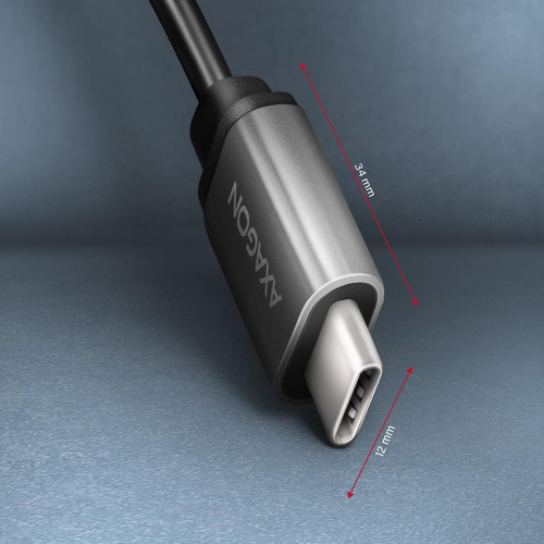 RUCM-AFAC Kabel adapter USB 3.2 Gen 1 Type-C samiec -> Type-A żeńska, 0,2m, 3A, ALU-8932262