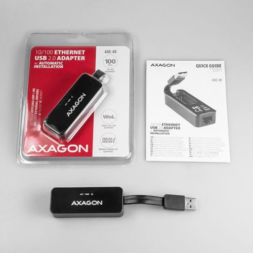 ADE-XR Karta sieciowa Fast Ethernet adapter, USB2.0, instalacja automatyczna-8932271