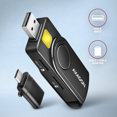 CRE-SMP2A Czytnik kart identyfikacyjnych & SD/microSD/SIM card PocketReader USB-8932428