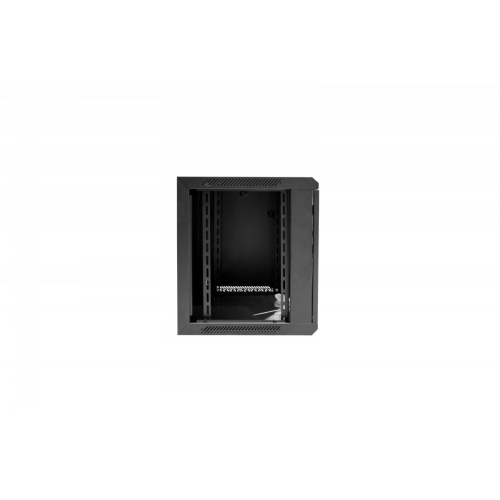 Szafa krosowa wisząca 19 cali 9U rack 600x450, drzwi szyba, niedzielona, złożona, nośność 60kg Czarna-8934249