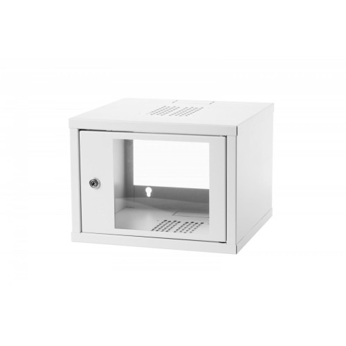 Szafa krosowa wisząca 19" 4U rack 550x350, drzwi szyba, niedzielona, złożona, nośność 30kg, szara-8934254