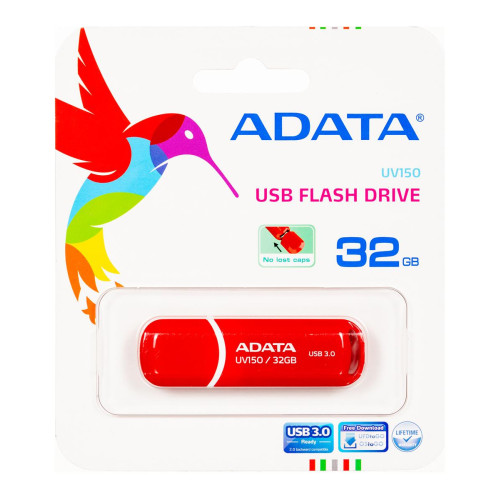 Pendrive ADATA UV150 AUV150-32G-RRD (32GB; USB 3.0; kolor czerwony)-894068