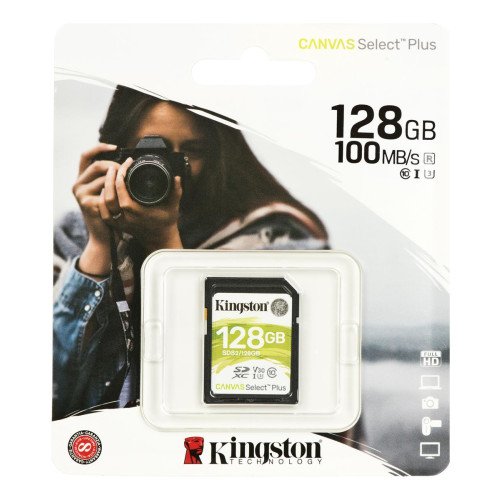 Karta pamięci Kingston Canvas Select Plus SDS2/128GB (128GB; Class U3, V30; Karta pamięci)-894098