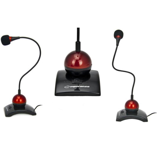 Mikrofon Esperanza Chat Desktop EH130 (kolor czerwony)-894667