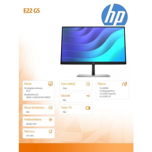 Monitor 21.5 cali E22 G5 FHD 6N4E8AA -8965871