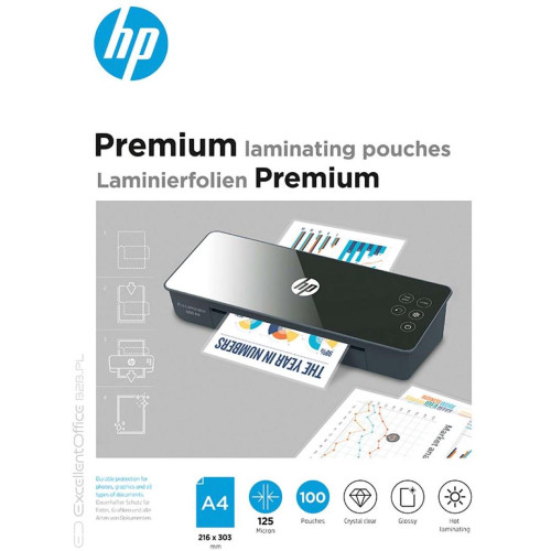 HP Folia laminacyjna PREMIUM A4 125 mic, 100 szt.-8969425
