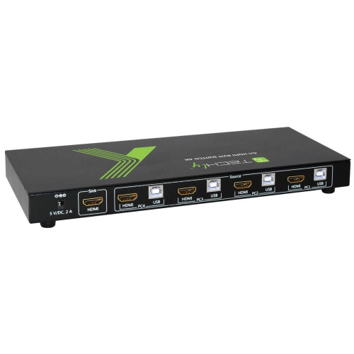 TECHLY PRZEŁĄCZNIK KVM HDMI/USB 4X1 Z AUDIO 4KX2K IDATA KVM-HDMI4U-8974383