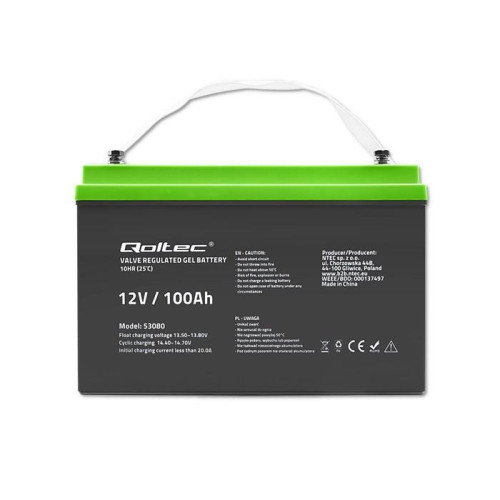 QOLTEC AKUMULATOR ŻELOWY 12V | 100AH | GEL-8980449
