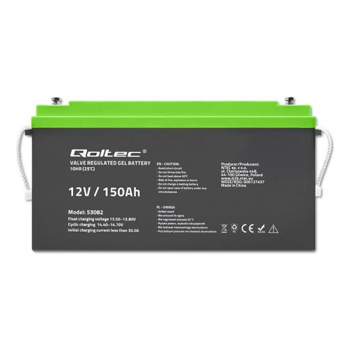 QOLTEC AKUMULATOR ŻELOWY 12V | 150AH | GEL-8980467