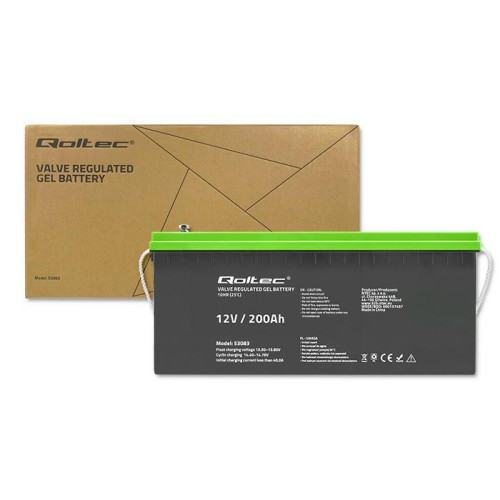 QOLTEC AKUMULATOR ŻELOWY 12V | 200AH | GEL-8980471