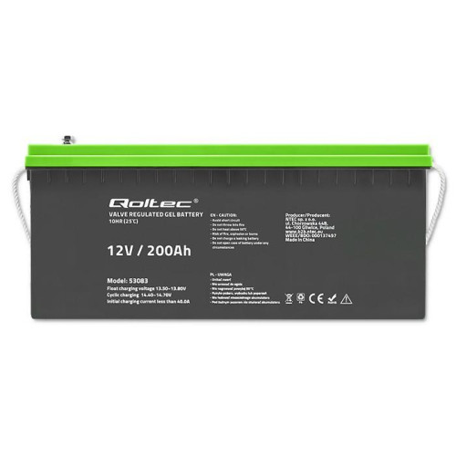 QOLTEC AKUMULATOR ŻELOWY 12V | 200AH | GEL-8980478