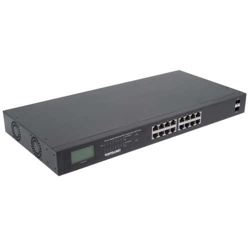 INTELLINET SWITCH GIGABIT 16X RJ45, POE+, 2X SFP,-8985586