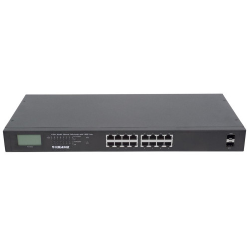 INTELLINET SWITCH GIGABIT 16X RJ45, POE+, 2X SFP,-8985588