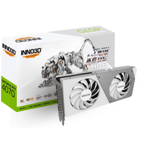 Karta graficzna INNO3D GeForce RTX 4070 TWIN X2 OC WHITE 12GB GDDR6X DLSS 3-9019353