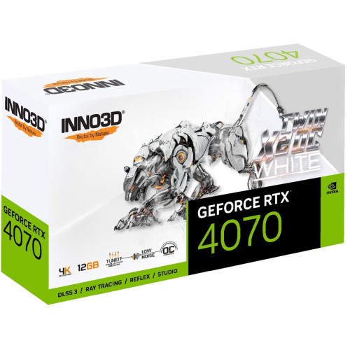 Karta graficzna INNO3D GeForce RTX 4070 TWIN X2 OC WHITE 12GB GDDR6X DLSS 3-9019354