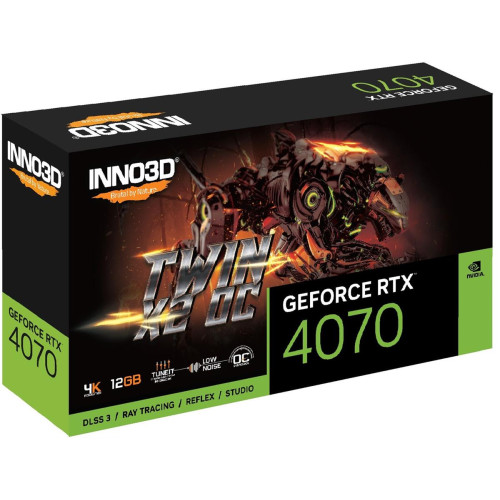 Karta graficzna INNO3D GeForce RTX 4070 TWIN X2 OC 12GB GDDR6X DLSS 3-9019380