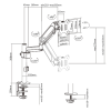 GEMBIRD BIURKOWE REGULOWANE RAMIĘ/UCHWYT NA MONITOR 17-32, VESA 100X100MM, DO 9 KG-9026856