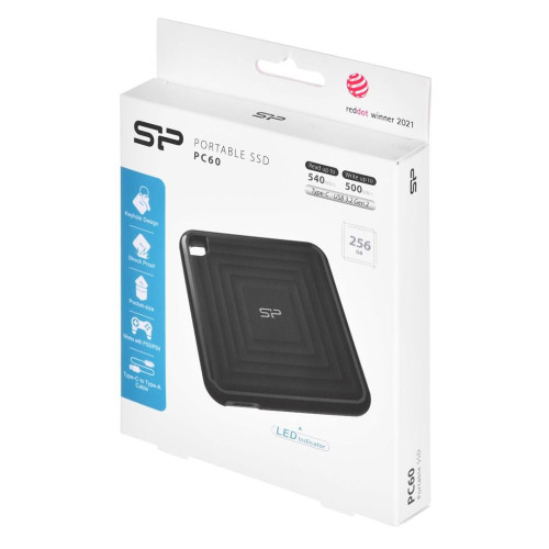 Dysk zewnętrzny SSD Silicon Power PC60 (256GB; USB 3.2 Gen 2; SP256GBPSDPC60CK)-9023475