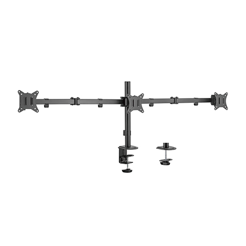 GEMBIRD BIURKOWE REGULOWANE RAMIĘ/UCHWYT NA 3 MONITORY 17-27, 100X100MM, DO 7KG-9030996