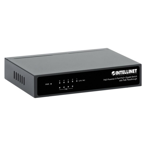 INTELLINET SWITCH GIGABIT 5XPOE PASSTHROUGH ZASILANY POE LUB AC, 68W 561082-9037106