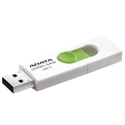 ADATA FLASHDRIVE UV320 64GB USB3.1 White-Green-9040235