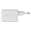 BELKIN WALL CHARGER 65W DUAL USB-C GAN PPS WHITE-9062305