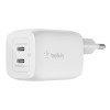 BELKIN WALL CHARGER 65W DUAL USB-C GAN PPS WHITE-9062307