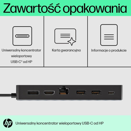 Stacja dokująca HP USB-C Universal Multiport Hub czarna 50H98AA-9062903