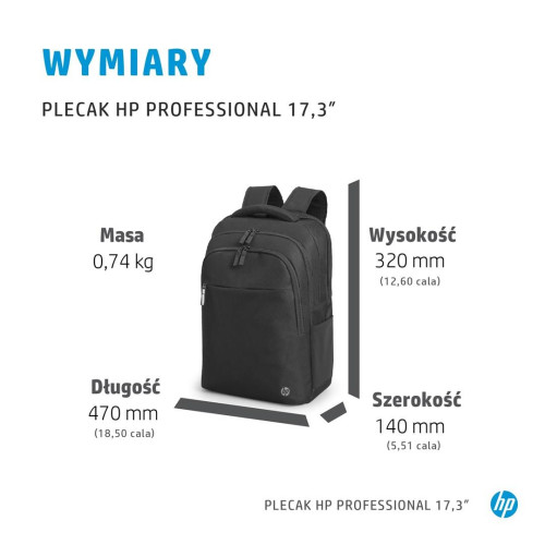 Plecak HP Professional Laptop Backpack do notebooka 17,3