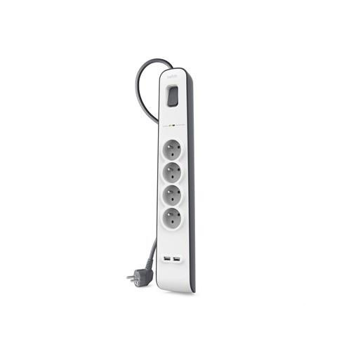 BELKIN LISTWA ZASILAJĄCA 4-PORTOWA + 2X USB-A 2.4A, 525J-9121702