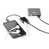 Kabel rozdzielacz USB 3.1 Typ C Gen.2 SuperSpeed+ 10Gbps Mini Jack 3.5mm + Typ USB C czarny, 20cm-915382