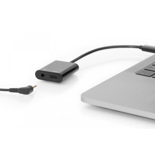 Kabel rozdzielacz USB 3.1 Typ C Gen.2 SuperSpeed+ 10Gbps Mini Jack 3.5mm + Typ USB C czarny, 20cm-915383