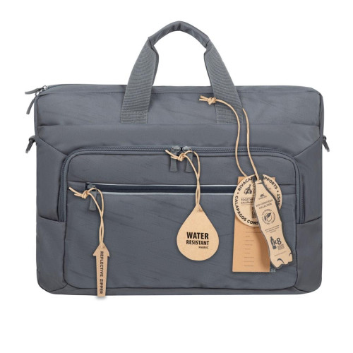 RIVACASE TORBA NA LAPTOP 15,6-16 ALPENDORF ECO, SZARA, MATERIAŁ WODOODPORNY, EKO RPET, KIESZENIE NA SMARTFON, DOKUM., AKCES.-9172109