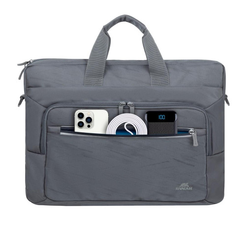 RIVACASE TORBA NA LAPTOP 15,6-16 ALPENDORF ECO, SZARA, MATERIAŁ WODOODPORNY, EKO RPET, KIESZENIE NA SMARTFON, DOKUM., AKCES.-9172122