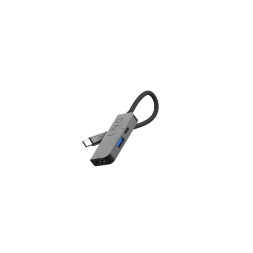 LINQ HUB USB-C ADAPTER 3IN1 USB-C (1X HDMI 2.0 4K/60HZ, 1X USB-A 3.2 GEN1, 1X USB-C PD 100W DO ZASILANIA),PLECIONY KABEL