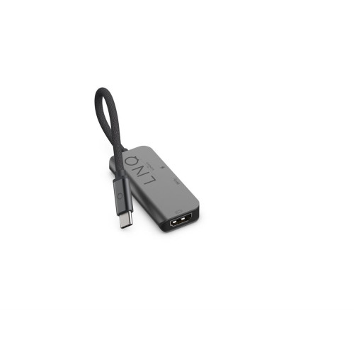 LINQ HUB USB-C ADAPTER 3IN1 USB-C (1X HDMI 2.0 4K/60HZ, 1X USB-A 3.2 GEN1, 1X USB-C PD 100W DO ZASILANIA),PLECIONY KABEL 12CM-9174016