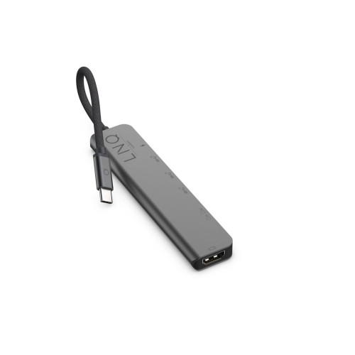LINQ HUB USB-C 7IN1 PRO C MULTIPORT (HDMI 4K/60HZ, USB-C PD100 W DO ZASILANIA, USB-C 3.2, 2X USB-A 3.2, SLOT TF/MICROSD, SD)-9174061