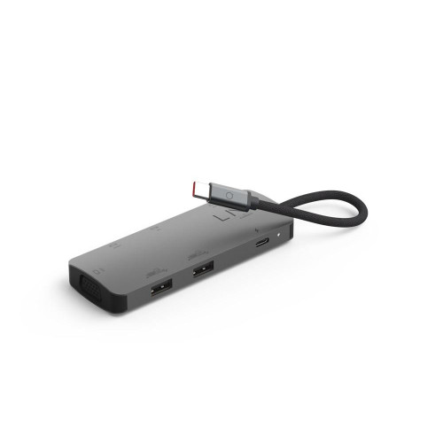 LINQ HUB USB-C 7IN1 TRIPLE DISPLAY MST (HDMI, DISPLAY & MINI DISPLAYPORT DP1.4, VGA, 2XUSB-A 2.0, USB-C PD100W DO ZASILANIA)-9174067