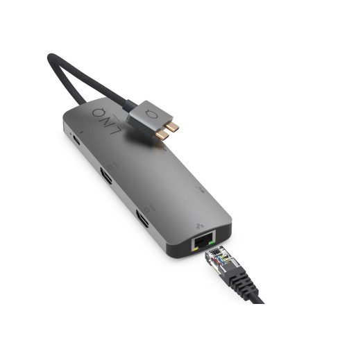 LINQ HUB USB-C 7IN2 D2 PRO MST USB-C MULTIPORT DO MACBOOK AIR/PRO HDMI 4K/60HZ,4K/30HZ, USB-C PD100W DO ZASILANIA,USB-C/A, RJ-9174075