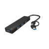 NATEC HUB USB-C 3.0 MAYFLY 4-PORTY + ADAPTER USB-A NHU-2023-9188866