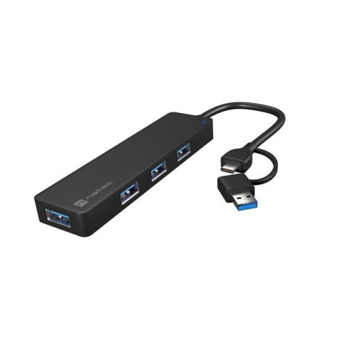 NATEC HUB USB-C 3.0 MAYFLY 4-PORTY + ADAPTER USB-A NHU-2023-9188866
