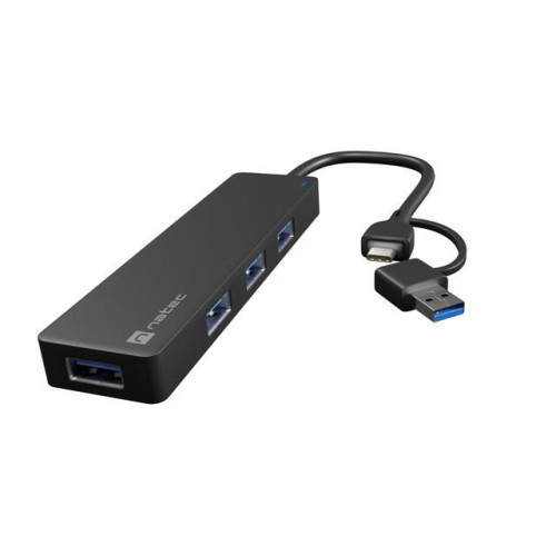 NATEC HUB USB-C 3.0 MAYFLY 4-PORTY + ADAPTER USB-A NHU-2023-9188869