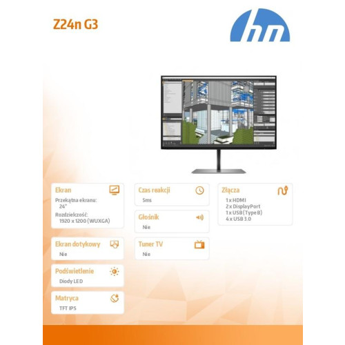 Monitor 24 cale Z24n G3 WUXGA Display 1C4Z5AA-9194201