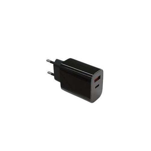 Ładowarka sieciowa 2x3A USB C + USB A Power Delivery czarna-9197487
