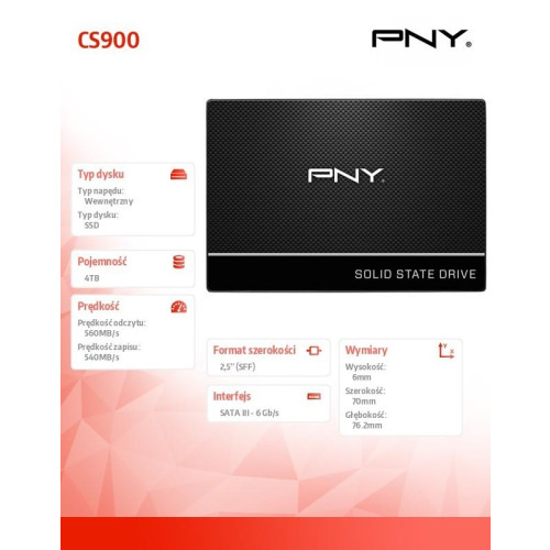 Dysk SSD 4TB 2,5 SATA3 SSD7CS900-4TB-RB-9199993