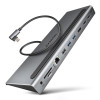 HMC-4KX3 Wieloportowy hub USB 5Gbps, 3x USB-A, 2x HDMI + DP + GLAN + SD/microSD + audio, PD 100W-9200751