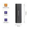 Obudowa | kieszeń do dysków M.2 SATA SSD | NGFF | USB typ C -9202915